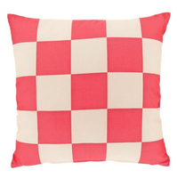 Kissen Würfelkaro Baumwolle Sugar Pink Natur 45x45cm – Natürlich, modern, besonders