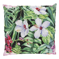 Outdoor Kissen Orchidee Schwarz Grün Pink Weiß 45x45cm – Sommerfeeling für Balkon, Garten & Terrasse