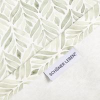 91429-Tischdecke-aus-Baumwolle-mit-Aquarell-Ornamenten-in-Weiss-und-Gruen-in-versch--Groessen-von-SCHoeNER-LEBEN---MG-2671.jpg Moderne Tischdecke aus Baumwolle mit Aquarell Ornamenten in Weiß und Grün in zwei Größen oder nach Maß von SCHÖNER LEBEN. Saum Rückseite mit Label