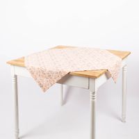 Moderne Tischdecke aus Baumwolle mit Aquarell Ornamenten in warmen Terracotta-Tönen in zwei Größen oder nach Maß von SCHÖNER LEBEN. im Ganzen auf Tisch