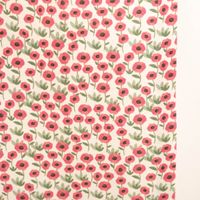 91434-Vorhang-Mini-Blumen-in-weiss-pink-mit-Smok-Schlaufenband-245x130cm--HxB--oder-Wunschmass-von-SCHoeNER-LEBEN-2412-IMG-8484.jpg Detail vom Vorhang Mini Blumen weiß pink von SCHÖNER LEBEN, kleines florales Muster mit rosa Blüten und grünen Blättern.