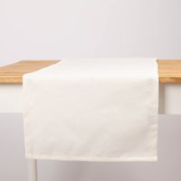 91440-Tischlaeufer-Outdoor-Olefina-mit-Fleckschutz-uni-Struktur-ecru-40x160cm-von-SCHoeNER-LEBEN--IMG-7715.jpg Detailansicht vom Tischläufer Outdoor Olefina mit Fleckschutz in Ecru, feine Gewebestruktur sichtbar