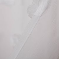 Ösenvorhang in Leinenoptik mit Pompons – Weiß, 140x260 cm Rueckseite