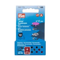 Prym Jersey Druckknöpfe 12 mm – pink (20 Stück) | Leicht schließend & perfekt für dehnbare Stoffe in der Papierverpackung