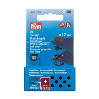 Prym Jersey Druckknöpfe 12 mm – dunkelbraun (20 Stück) | Leicht schließend & perfekt für dehnbare Stoffe in der Papierverpackung
