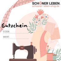 Motiv Nähmaschine - Geschenkgutschein per E-Mail von SCHÖNER LEBEN. – Die perfekte Geschenkidee für kreative Köpfe und Wohnliebhaber