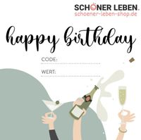Motiv Happy Birthday - Geschenkgutschein per E-Mail von SCHÖNER LEBEN.