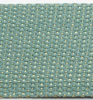 Nahaufnahme Struktur von Gurtband Glamour Mintgrün mit goldfarbigen Metallic-Effekten – 40mm Breite, Meterware
