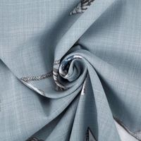 Baumwollstoff Dekostoff Panama Leinenstruktur Petitbateau Maritim – Blau – 1,60 m Breite kunstvoll eingedreht in Falten