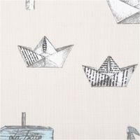 Baumwollstoff Dekostoff Panama Leinenstruktur Petitbateau Maritim – Natur– 1,60 m Breite Detailaufnahme