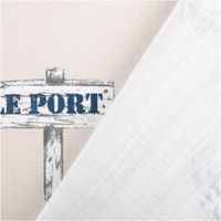 Baumwollstoff Dekostoff Panama Leinenstruktur Petitbateau Maritim – Natur– 1,60 m Breite mit Rueckseite