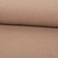 Baumwollstoff Cotton Slub Washed Taupe-Braun – Weich, luftig & perfekt für sommerliche Kleidung ausgerollt und glatt liegend