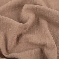 Baumwollstoff Cotton Slub Washed Taupe-Braun – Weich, luftig & perfekt für sommerliche Kleidung stilvoll und harmonisch drapiert