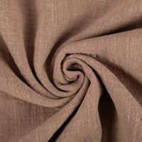 Baumwollstoff Cotton Slub Washed Taupe-Braun – Weich, luftig & perfekt für sommerliche Kleidung kunstvoll eingedreht in Falten