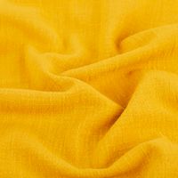 Baumwollstoff Cotton Slub Washed Ockergelb – Weich, luftig & perfekt für sommerliche Kleidung stilvoll und harmonisch drapiert