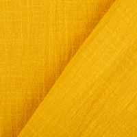 Baumwollstoff Cotton Slub Washed Ockergelb – Weich, luftig & perfekt für sommerliche Kleidung mit Rueckseite