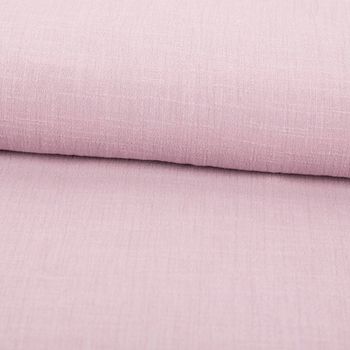 Baumwollstoff Cotton Slub Washed violett – Weich, luftig & perfekt für sommerliche Kleidung ausgerollt und glatt liegend