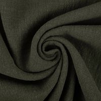 Baumwollstoff Cotton Slub Washed Army-Grün – Weich, luftig & perfekt für sommerliche Kleidung kunstvoll eingedreht in Falten
