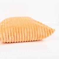 91680-Kissenhuelle-aus-Pluesch-in-Cordoptik-Streifen-Apricot-45x45cm--MG-0720.jpg Kuschelweiche Kissenhülle aus Plüsch mit breiten Cord-Streifen in Apricot 45x45cm mit Fuellung von der Seite