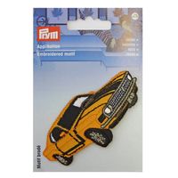 Coole Oldtimer Applikation in Gelb zum Aufbügeln – 40x80mm von Prym - in der Blister-Verpackung