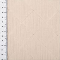 Musselin Stoff in natur mit Rautensteppung – Weicher & hautfreundlicher Baumwollstoff für Mode, Wohnaccessoires, Babys & Kinder mit Massband