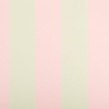 Baumwollstoff Halbpanama mit Streifen – Rosa & Pistazie