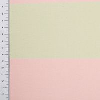 Baumwollstoff Halbpanama mit Streifen – Rosa & Pistazie mit Maßband