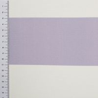 Baumwollstoff Halbpanama mit Streifen – Flieder & Ecru mit Maßband