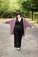 meine Herzenswelt Schnittmuster Cardigan Chicago lila große Größe