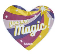 Herzförmige Seifenschale in bunten Farben mit der Aufschrift "You are Magic!" von Bomb Cosmetics