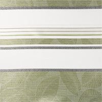 91889-Gardinenstoff-Dekostoff-halbtransparent-Jacquard-Streifen-Blaetter-weiss-gruen-1-50m-Breite-IMG-4376.jpg Eleganter Jacquard-Gardinenstoff in Weiß mit modernen Streifen und Blättermotiven in frischem Grün. Der halbtransparente Stoff mit 1,50 m Breite verschönert Fenster als dekorativer Store oder Vorhang - Vollansicht