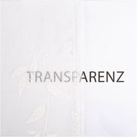 Halbtransparenter Vorhangstoff mit Blumen und Gräsern – made in Germany mit erkennbarer Transparenz