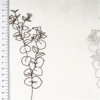 91899-Vorhangstoff-Gardinenstoff-Blumen-Graeser-halbtransparent-wollweiss-schwarz-160cm-Stoffbreite--MG-2856.jpg Halbtransparenter Vorhangstoff mit Blumen und Gräsern – made in Germany mit Massband