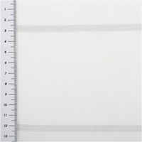 Gardinenstoff mit Bleiband 300 cm hoch, Maßstab sichtbar zur Größenorientierung und Streifenverlauf im Stoff.