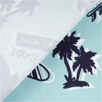 Badeshorts Stoff Surfers Paradise recycelt wasserabweisend schnell trocknend türkis 1,48m Breite mit Rueckseite