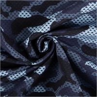 Badeshorts Stoff Camouflage recycelt wasserabweisend schnell trocknend blau 1,48m Breite kunstvoll eingedreht in Falten