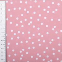 Badeanzugstoff rosa mit Punkten – bi-elastisch, recycelt & UV-Schutz | 1,50 m Breite mit Massband