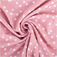 Badeanzugstoff rosa mit Punkten – bi-elastisch, recycelt & UV-Schutz | 1,50 m Breite kunstvoll eingedreht in Falten