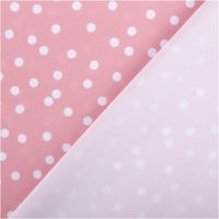 Badeanzugstoff rosa mit Punkten – bi-elastisch, recycelt & UV-Schutz | 1,50 m Breite mit Rueckseite