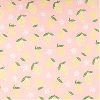 Badeanzugstoff Zitronen peach – bi-elastisch, recycelt, UV-Schutz | 1,50 m Breite Vollbild