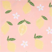 Badeanzugstoff Zitronen peach – bi-elastisch, recycelt, UV-Schutz | 1,50 m Breite Nahaufnahme