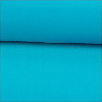 Badeanzugstoff uni türkis – bi-elastisch, recycelt, UV-Schutz | 1,50 m Breite ausgerollt und glatt liegend