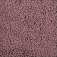 Flauschiger Teddy Fleece aus Baumwolle in Lila – perfekt zum Kuscheln Nahaufnahme