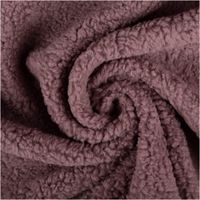 Flauschiger Teddy Fleece aus Baumwolle in Lila – perfekt zum Kuscheln kunstvoll eingedreht in Falten