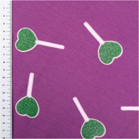 Jersey Stoff mit Glitter Lollypops – für süße Nähideen mit Wow-Effekt mit Massband