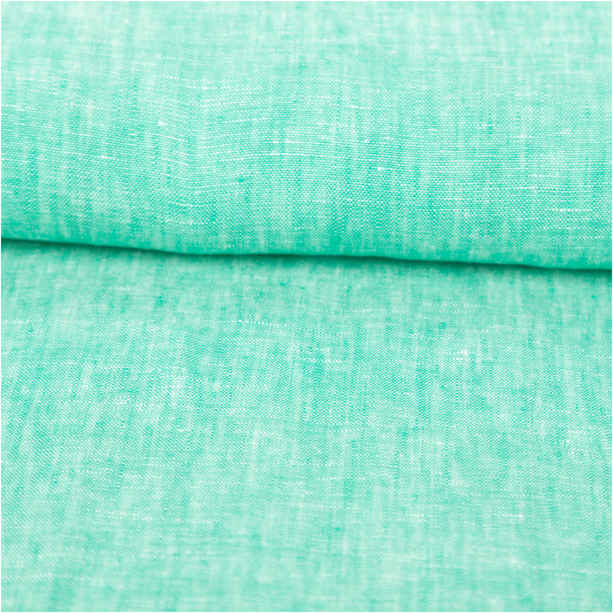 Leinenstoff Reinleinen 100% Linnen Georgio uni grün meliert 1,35m Breite