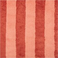Flauschiger Frottee-Stoff mit Blockstreifen in Paprika-Rot – hochwertiger Bambus-Baumwoll-Mix mit Doubleface-Struktur. Besonders weich, hautfreundlich & saugstark – perfekt für Handtücher, Waschlappen, Bademäntel oder Babytextilien - Nahaufnahme