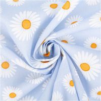 92024-Vorhangstoff-Baumwollstoff-Popeline-Happy-Daisy-Flower-blau-1-40m-Breite--MG-3675.jpg Popeline Baumwollstoff – Happy Daisy Flower blauk kunstvoll eingedreht in Falten