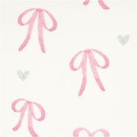 92063-Sweatstoff-aus-Baumwolle-Digitaldruck-Schleifen-offwhite-1-50m-Breite--MG-3996.jpg Sweatstoff aus Baumwolle in Offwhite mit rosa Schleifen und kleinen Herzen in Mint – weich, verspielt und gemütlich, ideal für Mädchenkleidung - Nahaufnahme
