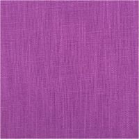 Vorgewaschener Leinenstoff mit Baumwollanteil, einfarbig in kräftigem Orchideenlila, ideal für Dekoration, Bekleidung und kreative Nähprojekte - Nahansicht